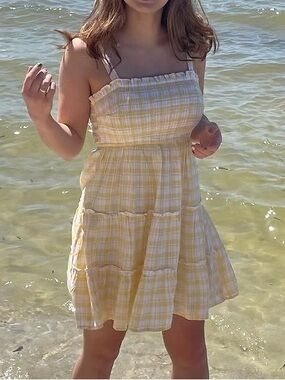 Yellow Gingham Sundress